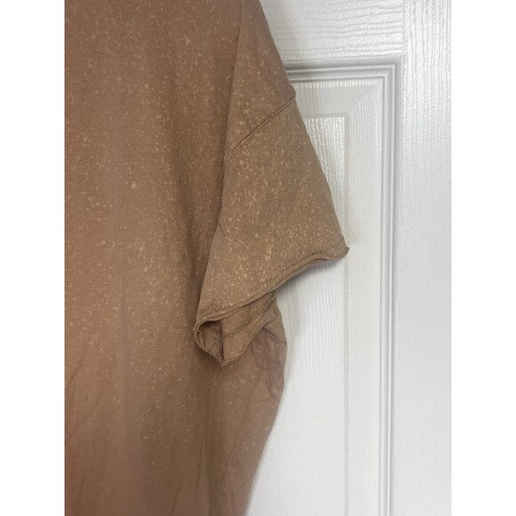 Chelsea Deboer Women's Brindle Distressed Tee Brown Beige Size Small - Picture 4 of 8